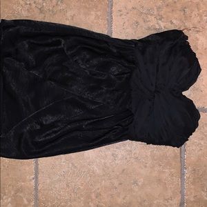 Strapless black mini dress! Perfect for events